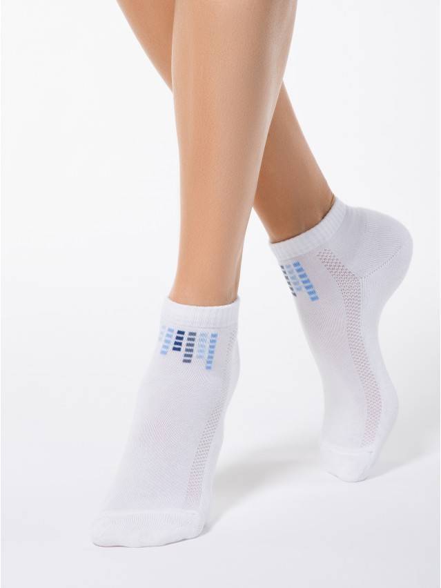 Носки хлопковые женские ACTIVE (короткие, махр.стопа) 7С-41СП, р. 36-37, белый, рис. 017 - 1