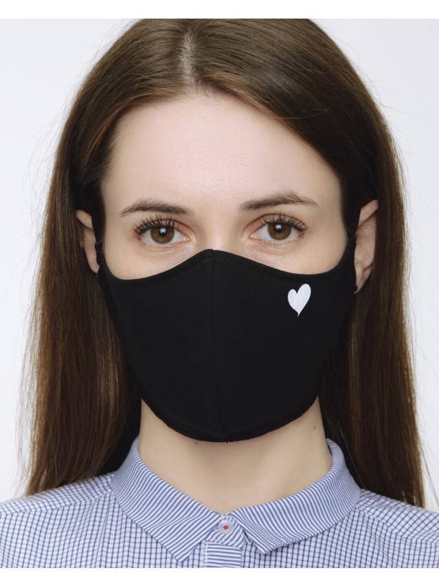 Повязка на лицо F 06, р.15 х 23, black - 1