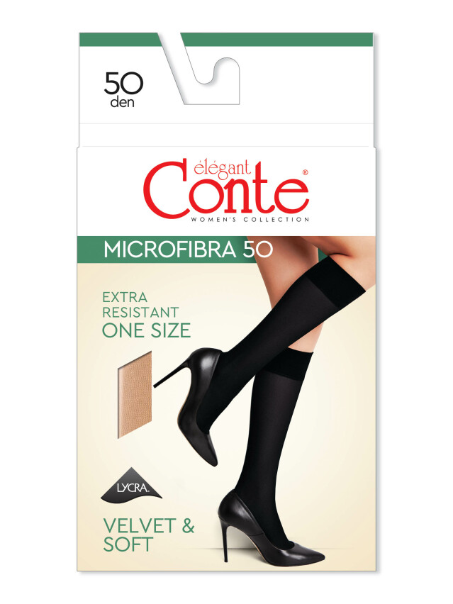 Гольфы полиамидные женские MICROFIBRA 50 (1 пара) 8С-9СП, р. 36-39, natural - 2