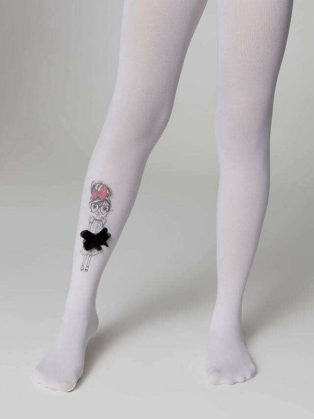 Колготки детские нарядные CE PRETTY, р.104-110, bianco - 2