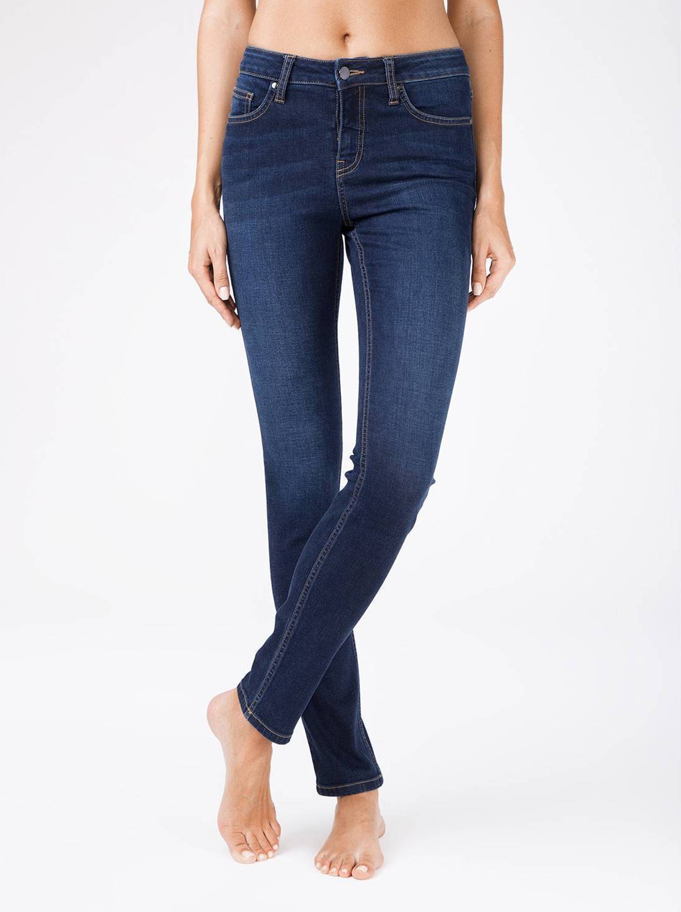 

Брюки джинсовые женские Conte ⭐️, Темно-синій, Eco-friendly джинси з ефектом «миттєва корекція живота» CON-92