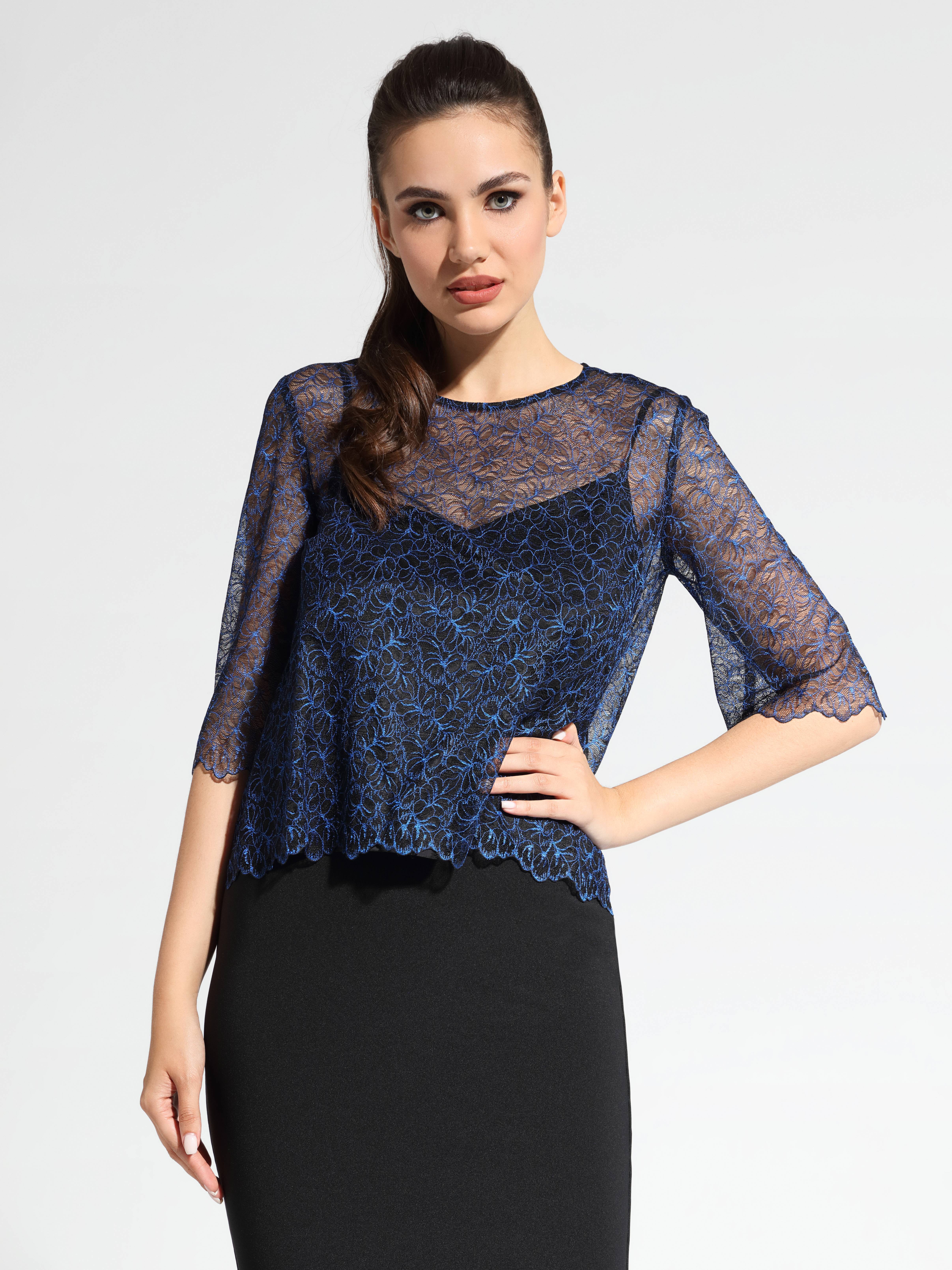 

Блузка жіноча Conte ⭐️, Black-royal blue