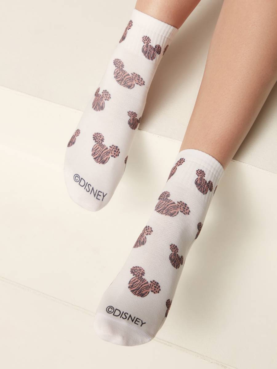 

Шкарпетки жіночі Conte ⭐️, Білий, Укорочені шкарпетки з бавовною "Mickey" ©Disney