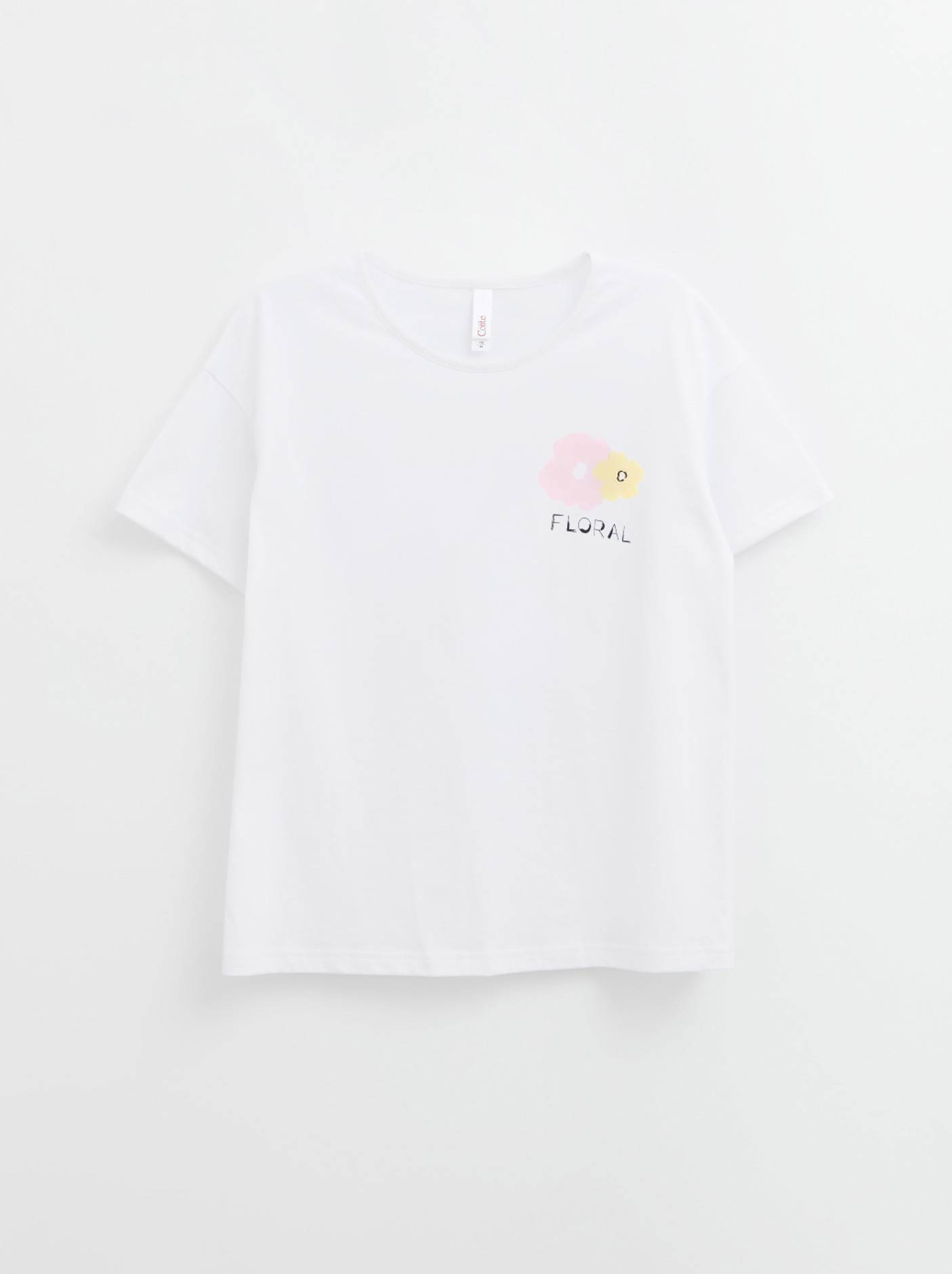 

Футболка з бавовни «minnie style» © disney dd 1249.4 Conte ⭐️, White, Футболка з бавовни «Floral» DD 1250.1