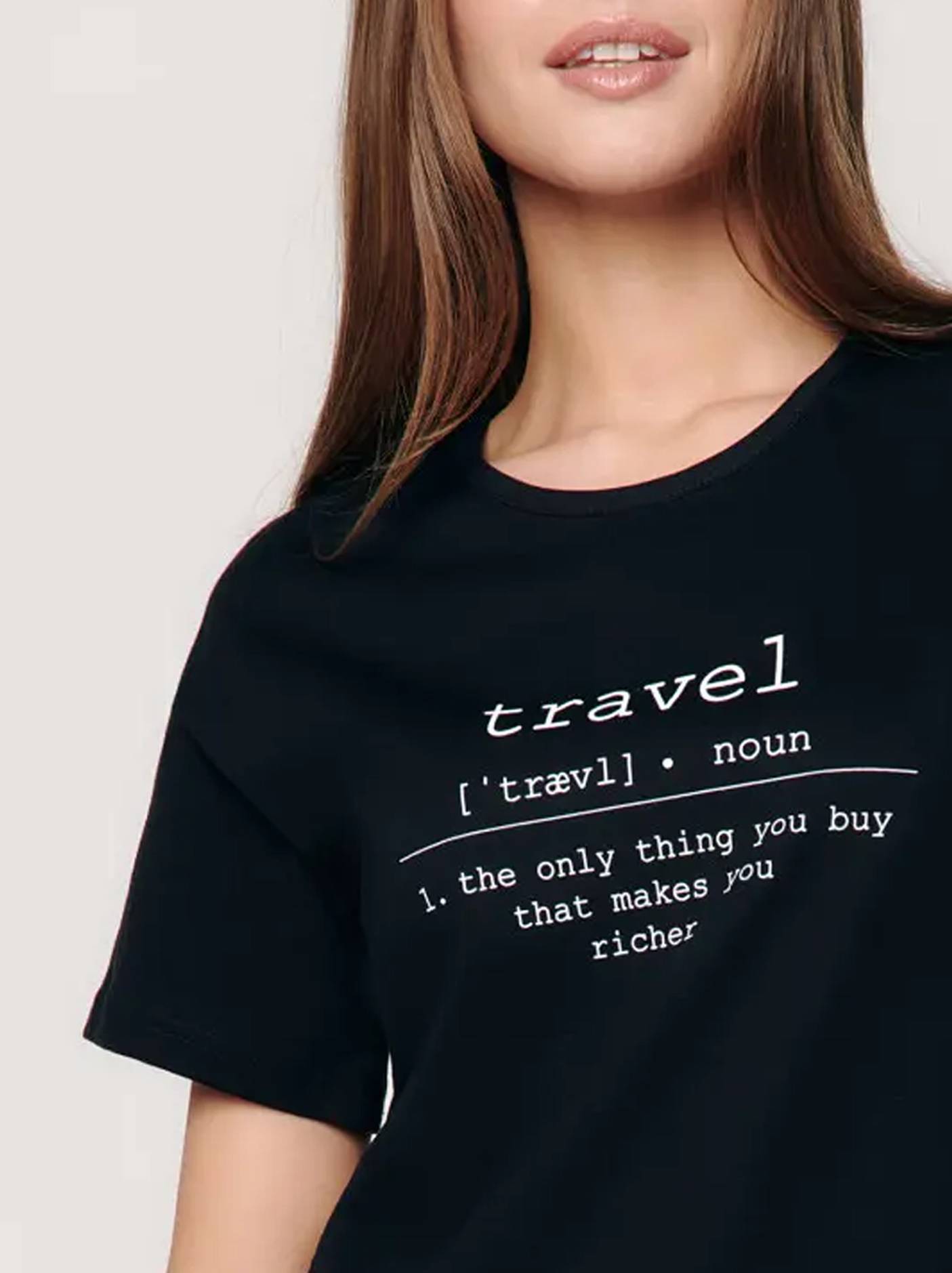 

Джемпер жіночий Conte ⭐️, Black, Футболка з бавовни «Travel» LD 1230