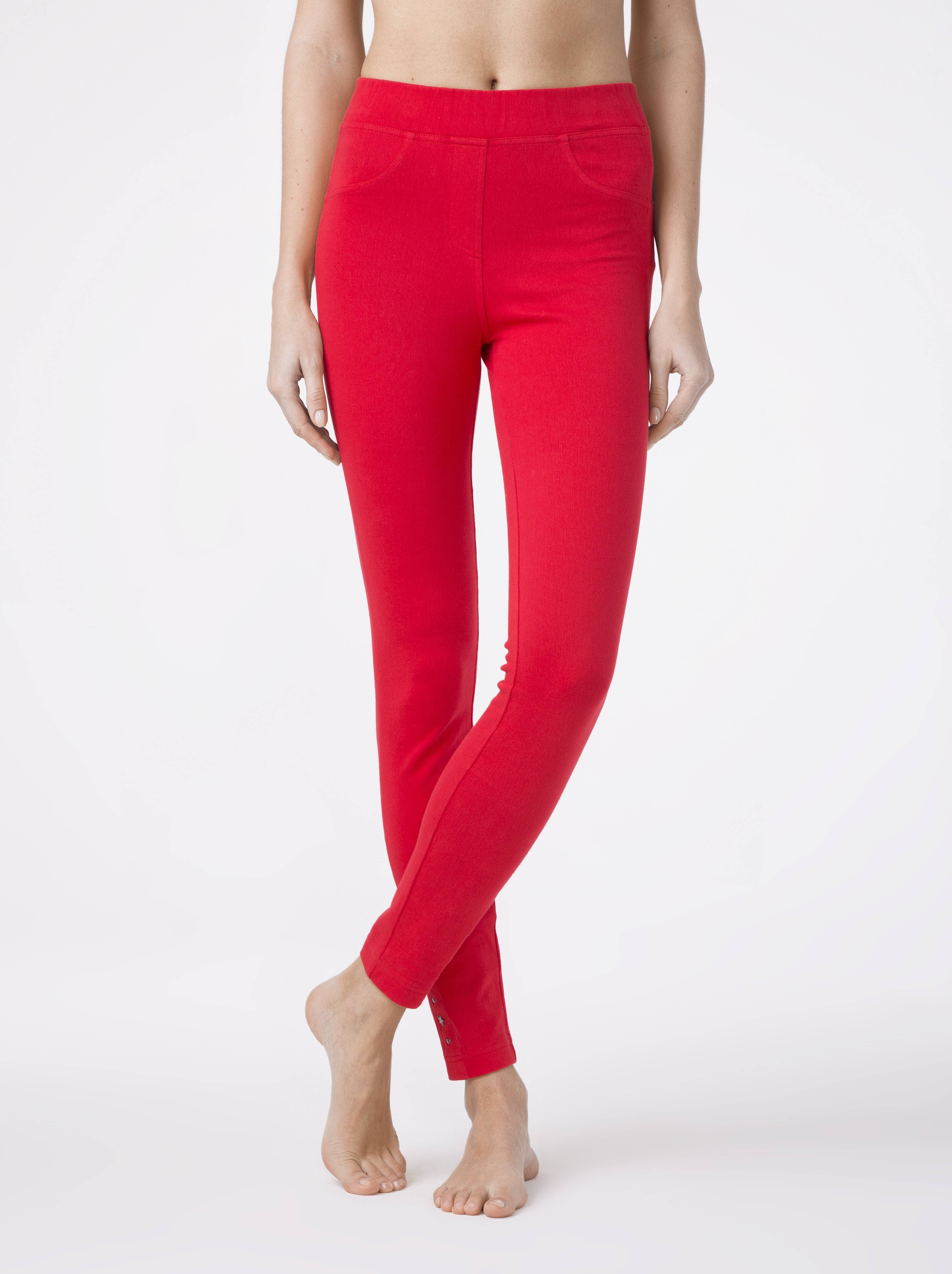 

Джеггінси жіночі Conte ⭐️, Risky red;black, Ультраеластичні джеггінси з металевим декором VEGAS