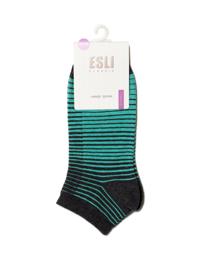 Шкарпетки жіночі бавовняні ESLI CLASSIC (короткі) 14С-116СПЕ, р.23, 074 бірюза - 3