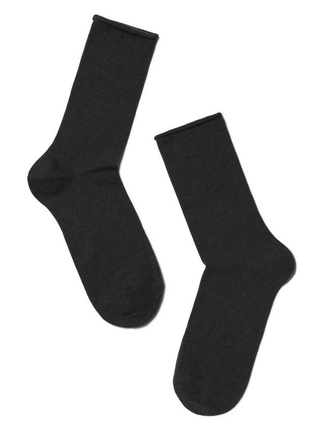 Комфортні жіночі шкарпетки з бавовняної меланжевої пряжі, без резинки, однотонні. - 2