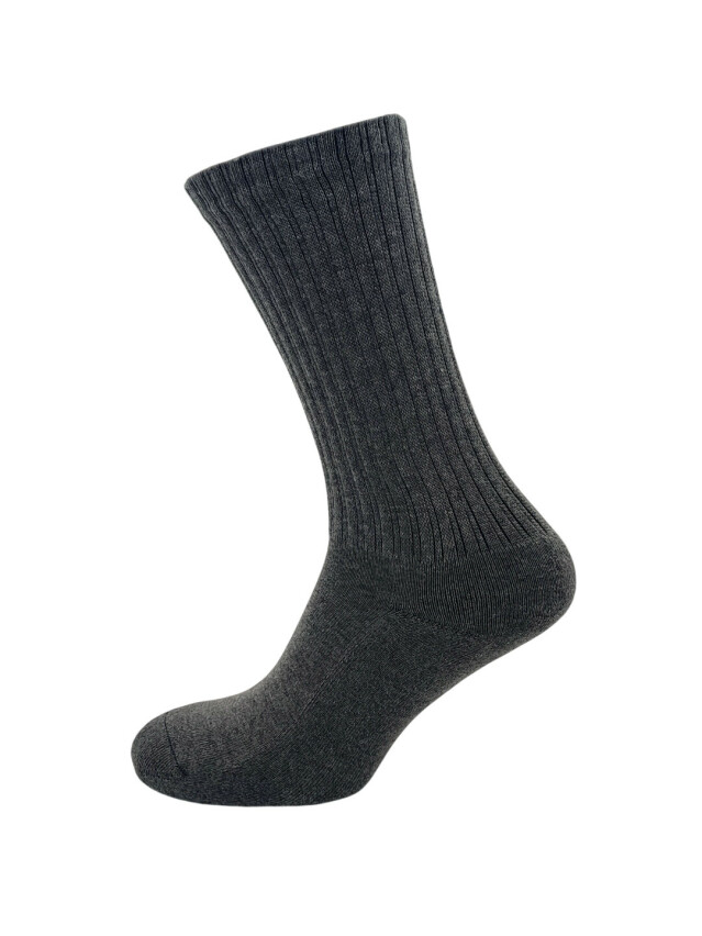 Шкарпетки жін. MS M0115S (високі, махр. стопа) р.36-38, 00 т.сірий меланж - 1
