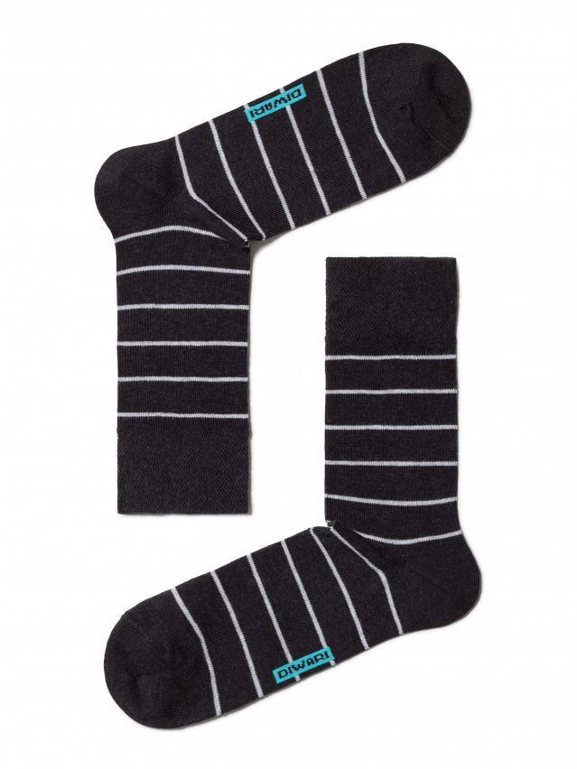 Шкарпетки чоловічі HAPPY, р. 25, 046 чорний-сірий - 1