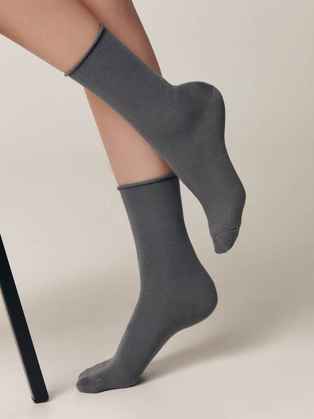 Шкарпетки жіночі бавовняні CE COMFORT (без гумки) 19С-101СП, р.36-37, 000 темно-сірий - 1