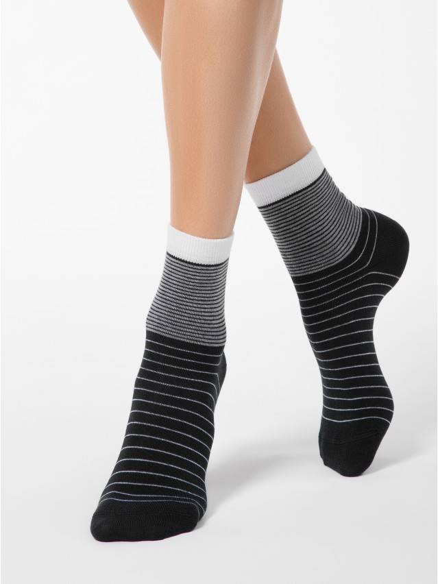 Шкарпетки жіночі бавовняні CLASSIC, р. 23, 058 чорний - 1