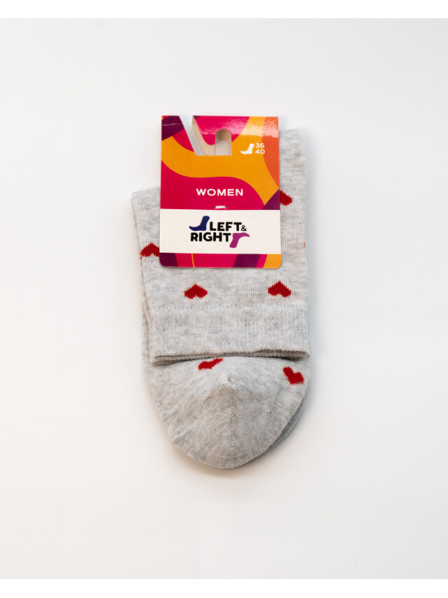 Шкарпетки жін. бавовняні L&R 110 (класичні),р.36-38, 46 св.сірий меланж - 1