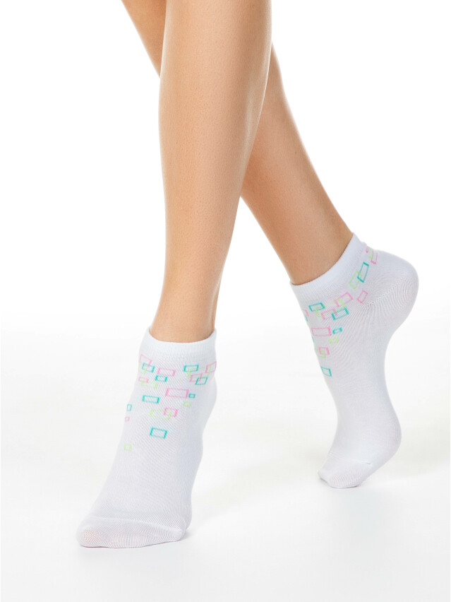 Шкарпетки жіночі бавовняні ESLI CLASSIC (короткі) 14С-116СПЕ, р.23, 075 білий - 1