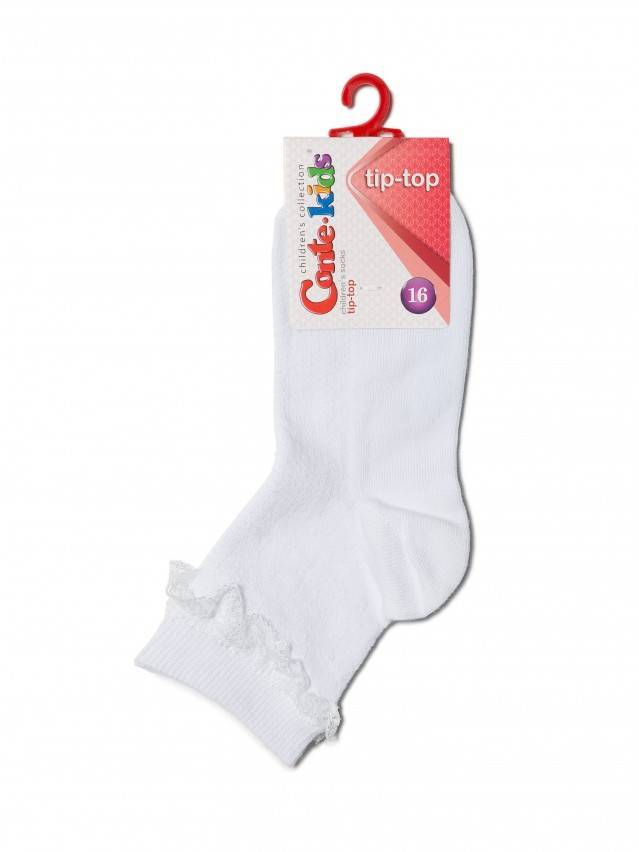 Шкарпетки дитячі TIP-TOP (з мереживною стрічкою),р. 16, 080 білий - 2