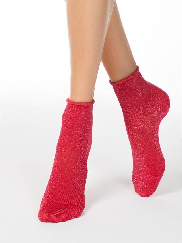 Шкарпетки жіночі віскозні CLASSIC (люрекс, без резинки) 17С-16СП, р.36-37, 000 червоний - 2