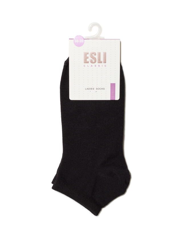 Шкарпетки жіночі бавовняні ESLI CLASSIC (короткі) 14С-116СПЕ, р.25, 000 чорний - 3