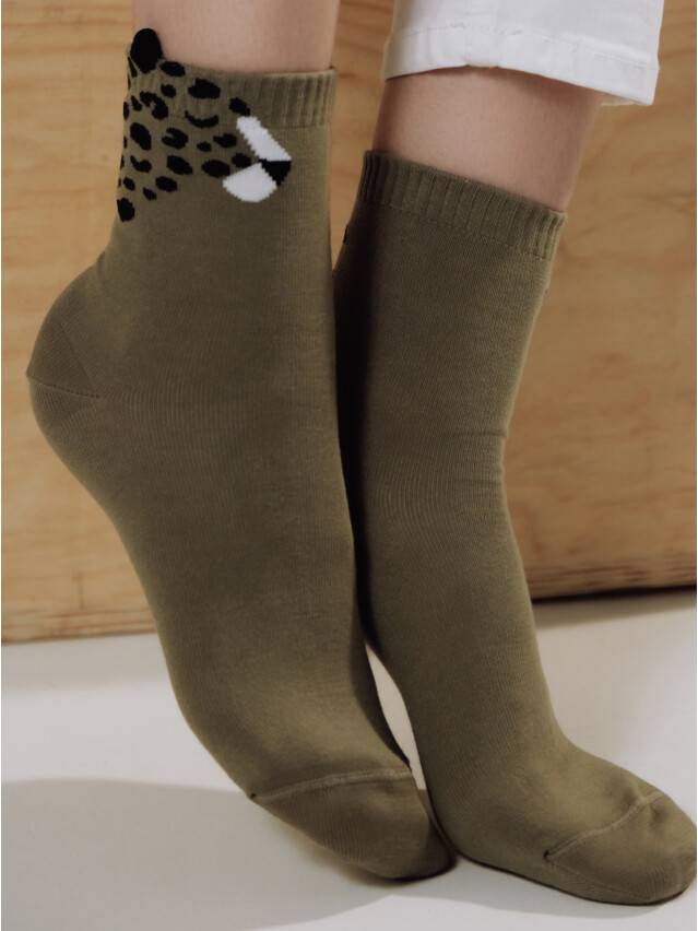 Жіночі шкарпетки з бавовни з милими мордочками і декоративними елементами у вигляді вушок. Якщо ви палко любите стиль family look, - 1