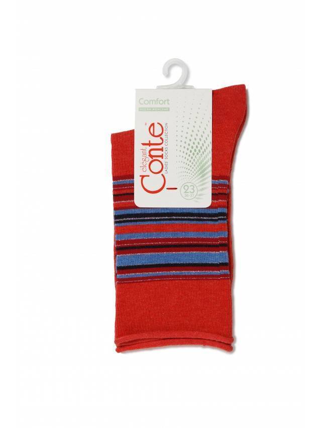 Шкарпетки жіночі бавовняні COMFORT (без резинки),р. 23, 027 червоний - 3