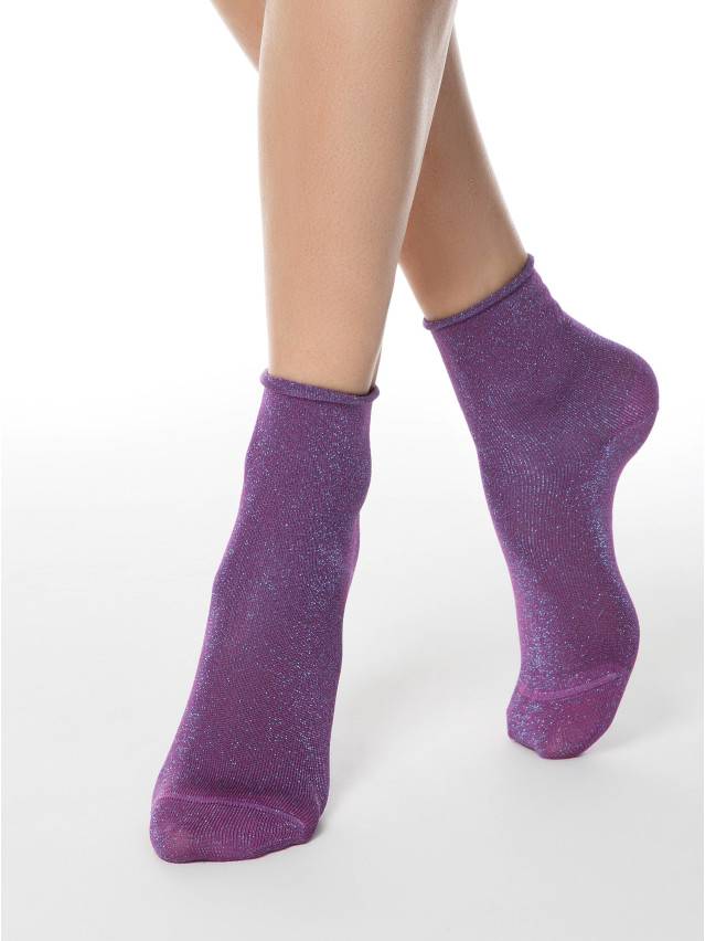 Шкарпетки жіночі віскозні CLASSIC (люрекс, без резинки) 17С-16СП, р.36-37, 000 бузковий - 1