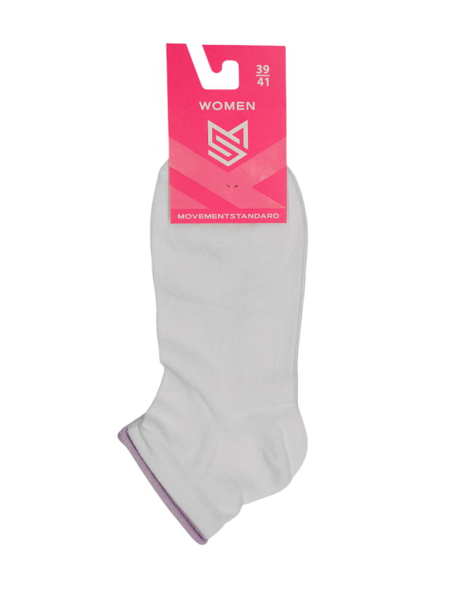 Шкарпетки жін. MS M0116S (кольорова резинка) р.36-38, 035 білий-бузковий - 2