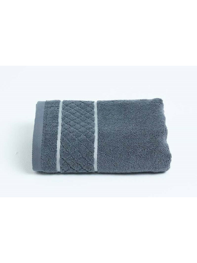 Рушник махровий TWL Soft 450 г/м2, 30*50 см, т.сірий - 1