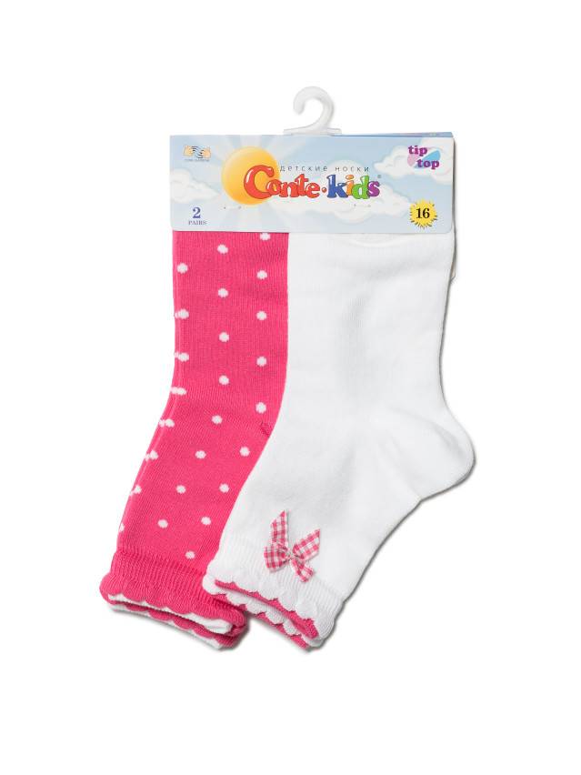 Шкарпетки дитячі TIP-TOP (2 пари) 7С-90СП, 7С-100СП, р. 12, 705 білий-рожевий - 4