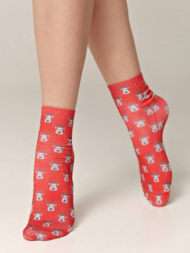 Шкарпетки жіночі бавовняні CE FANTASY (короткі) 21С-112СП, р.36-39, 503 червоний - 2