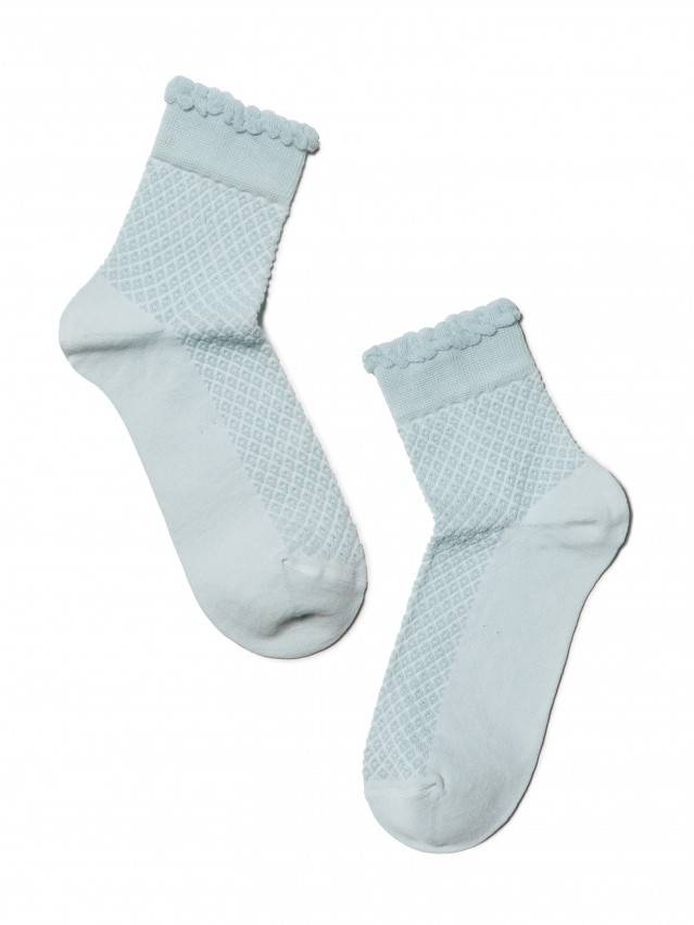 Шкарпетки жіночі бавовняні CLASSIC (тонкі, з пікотом) 15С-22СП, р. 23, 055 блідо-бірюзовий - 2