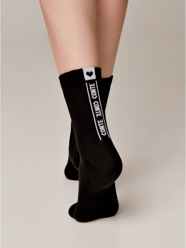 Класичні жіночі шкарпетки з бавовни, з малюнками. - 1