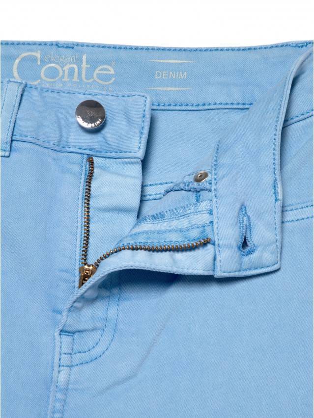 Моделюючі кольорові джинси завуженого крою з ефектом варіння CON - 237 - 7