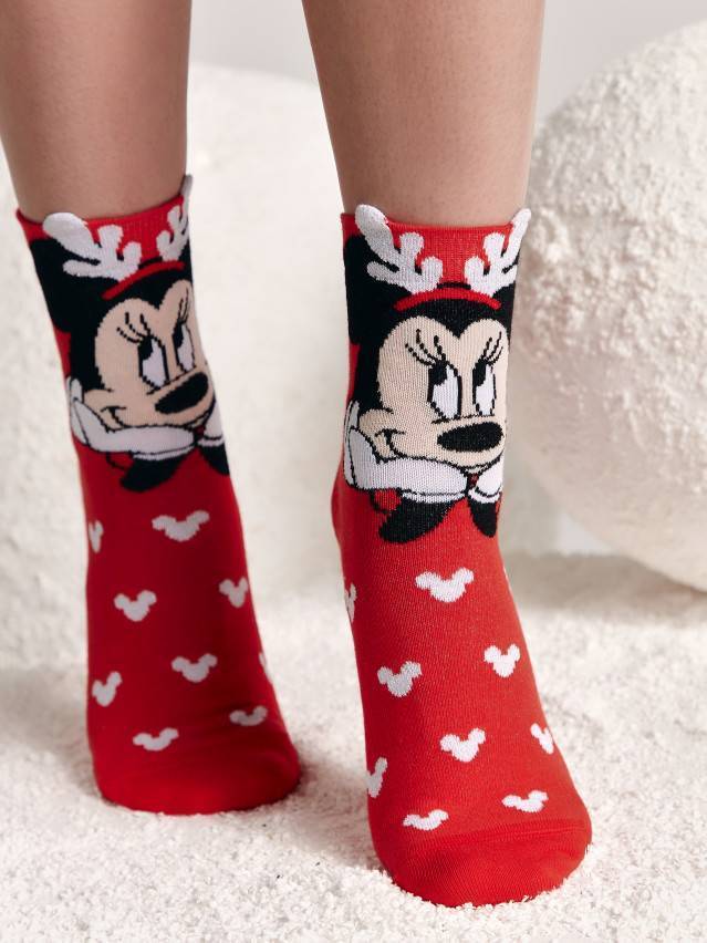 Шкарпетки жіночі бавовняні CE NEW YEAR DISNEY 21С-73СПМ, р.36-39, 646 червоний - 2