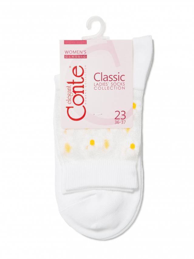 Шкарпетки жіночі бавовняні CLASSIC (rete) 16С-83СП, р. 23, 084 білий - 3