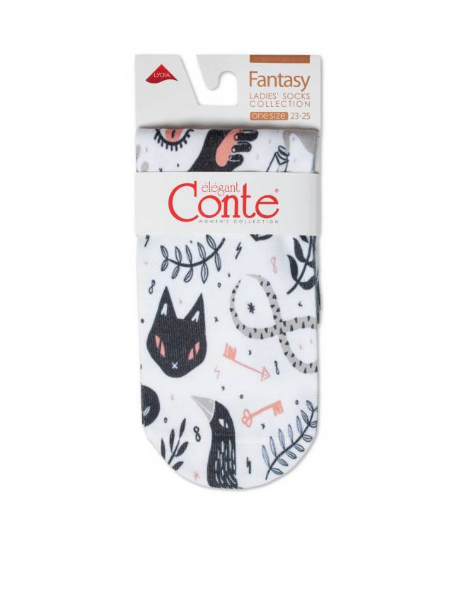 Шкарпетки жіночі бавовняні CE FANTASY (короткі, друк) 21С-112/1СП, р.36-39, 330 білий - 3