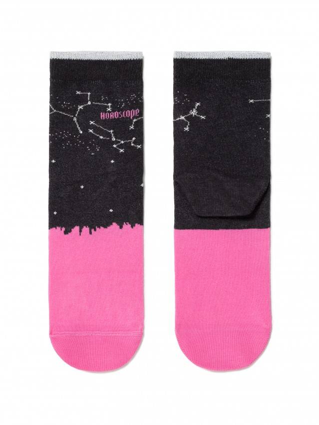 Шкарпетки жіночі бавовняні CLASSIC 17С-46СП, р.36-37, 122 чорний-рожевий - 2