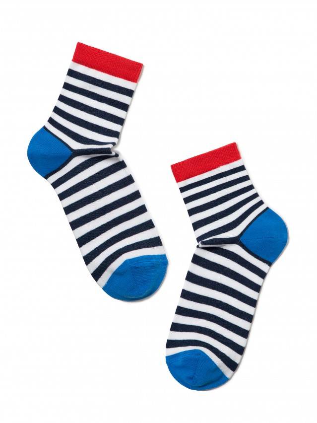 Шкарпетки жіночі бавовняні CLASSIC, р. 23, 087 білий-темно-синій - 2