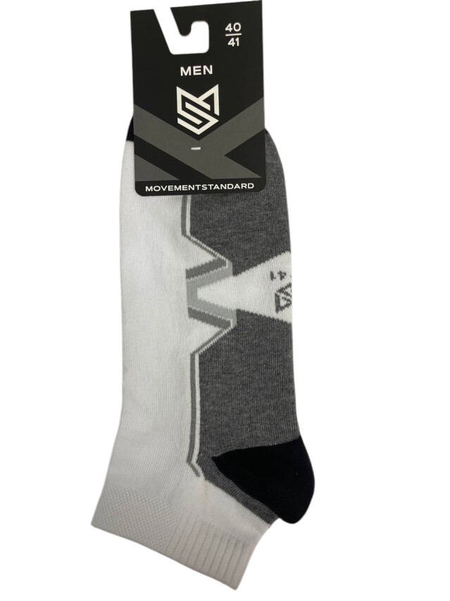Шкарпетки чол. MS M0203S, р.40-41, 53 білий-сірий - 3