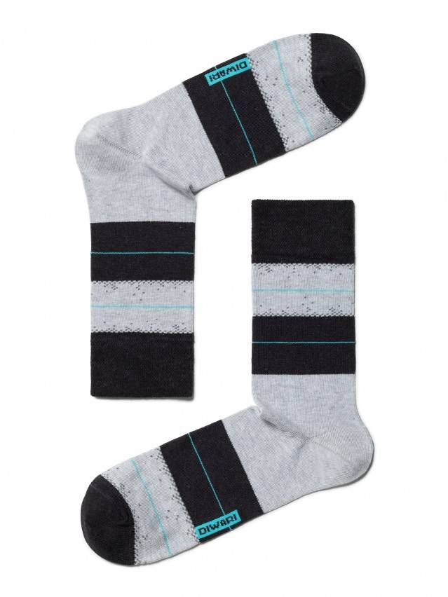 Шкарпетки чоловічі HAPPY, р. 25, 047 чорний-сірий - 1