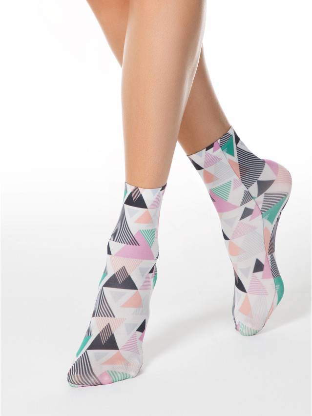 Жіночі фантазійні шкарпетки з друкарським малюнком. - 1