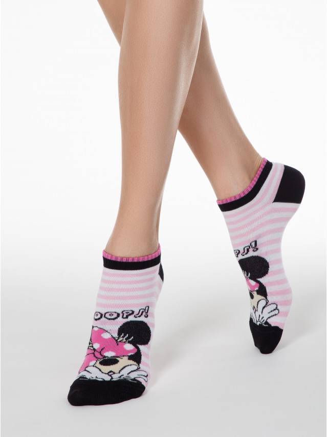 Укорочені бавовняні шкарпетки з малюнками Disney. Чарівна Мінні Маус на ваших ніжках — запорука відмінного настрою на весь день. - 1