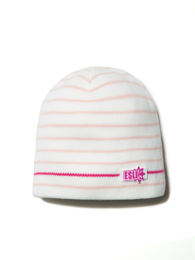 Шапка дитяча ESLI 18С-136СП, р.52-54, біло-рожевий - 1
