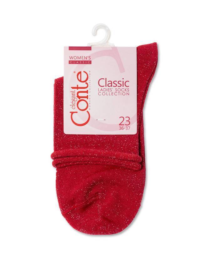 Шкарпетки жіночі віскозні CLASSIC (люрекс, без резинки) 17С-16СП, р.36-37, 000 червоний - 4