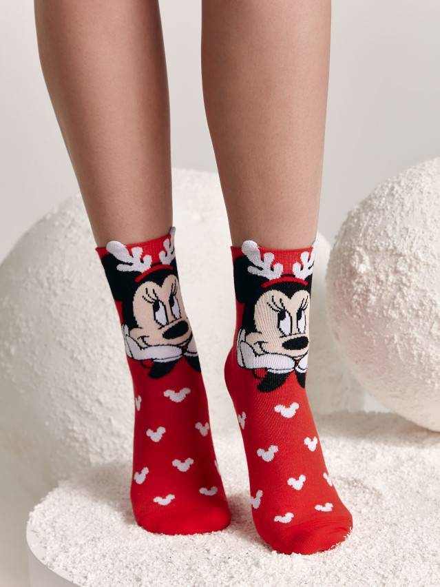 Шкарпетки жіночі бавовняні CE NEW YEAR DISNEY 21С-73СПМ, р.36-39, 646 червоний - 1