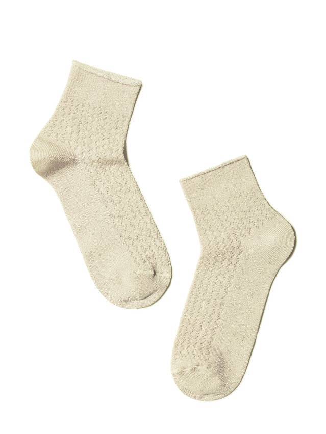 Ажурні жіночі шкарпетки з віскози з люрексом, без резинки, з ажурними малюнками. - 2