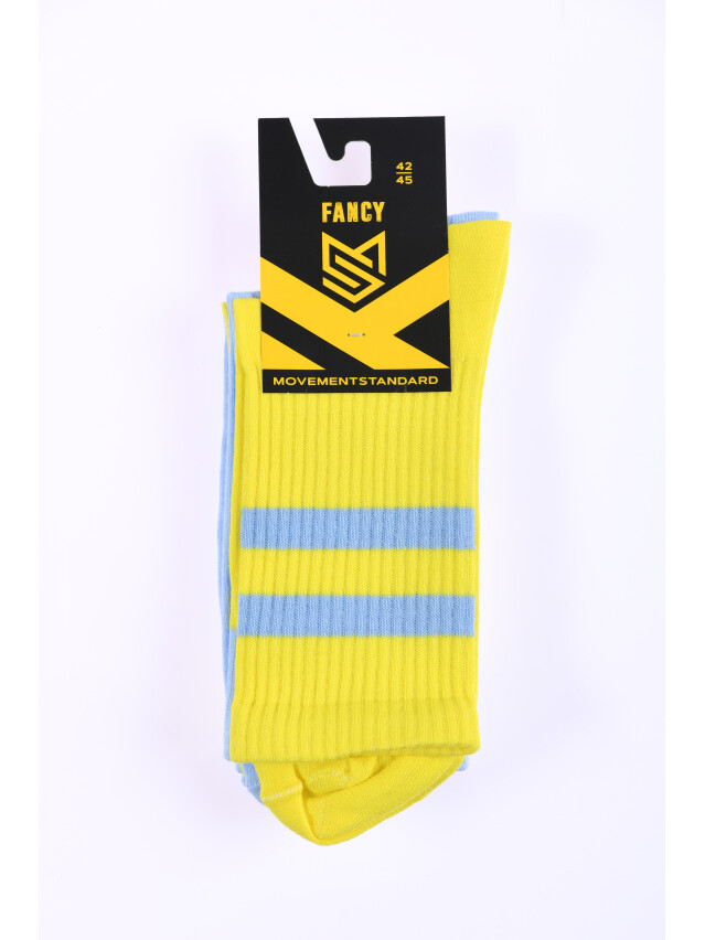Шкарпетки MS M0301/2S Fancy (2 пари),р.42-45, 00 жовто-блакитний - 3