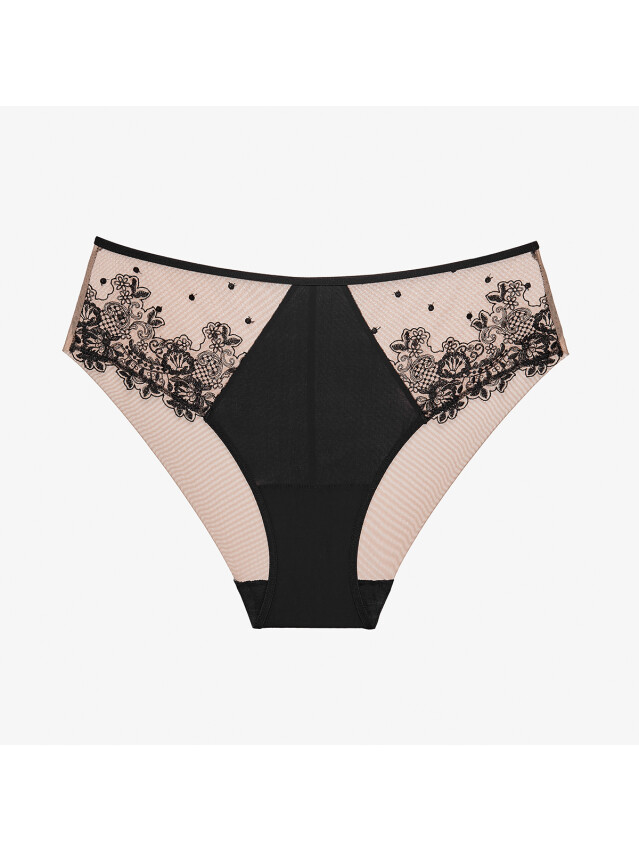 Труси жіночі Ajour МОКАЧИНО Т 52 36, Бежевий/чорний - 2