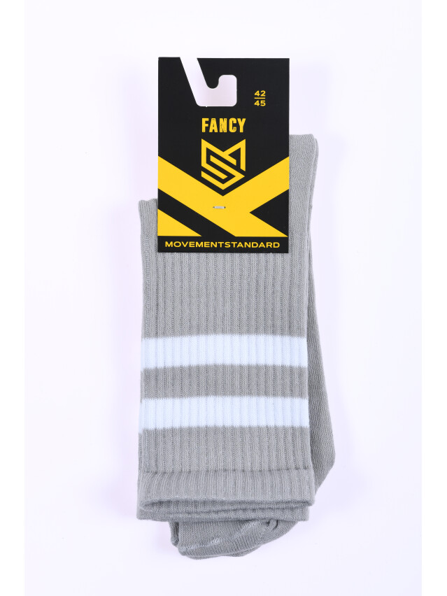 Шкарпетки MS M0301S Fancy, р.42-45, 08 сірий-білий - 2