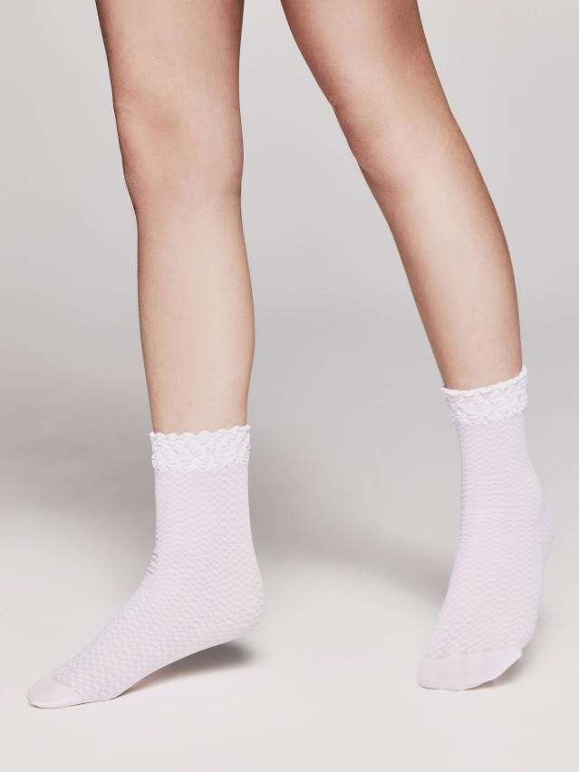 Шкарпетки для дівчаток ошатні CE SARA, р.18-20, bianco - 1
