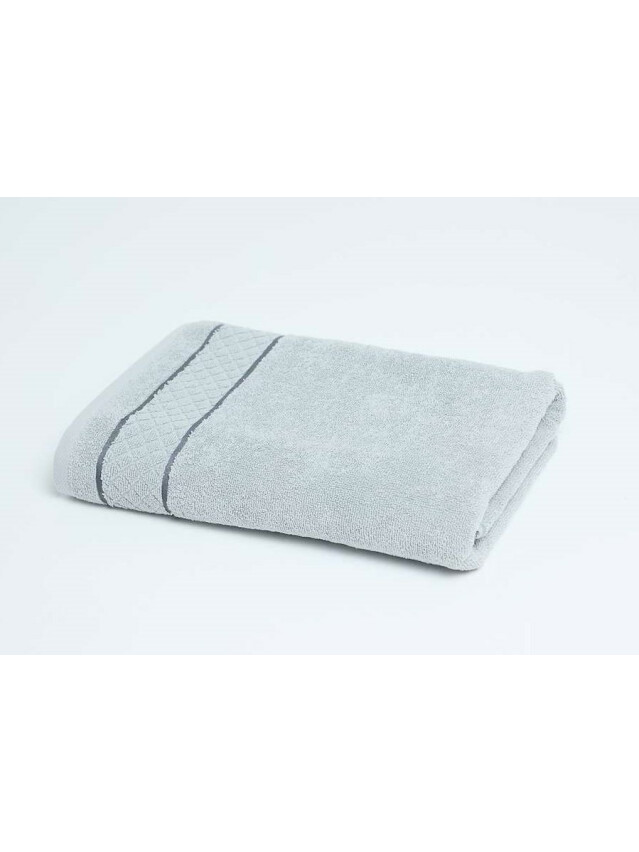 Рушник махровий TWL Soft 450 г/м2, 70*140 см, св.сірий - 1
