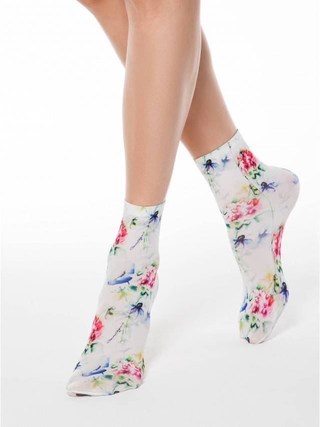 Жіночі фантазійні шкарпетки з друкарським малюнком. - 1